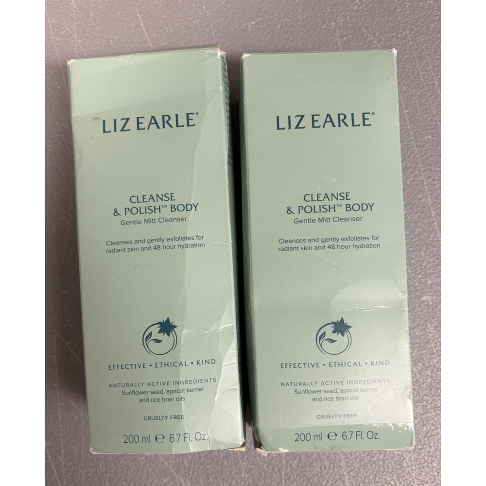 2 Liz Earle Cleanse & Polish Face Wash - Gentle Facial Cleanser 200ml NEW Bx Dmg
